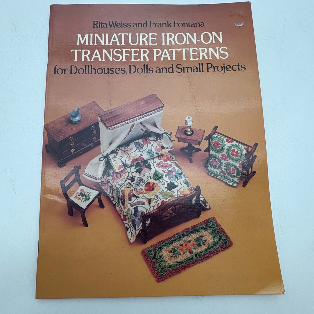 Dover Miniature Iron-On Transfer Patterns Dollhouse Doll Projects Book 1979